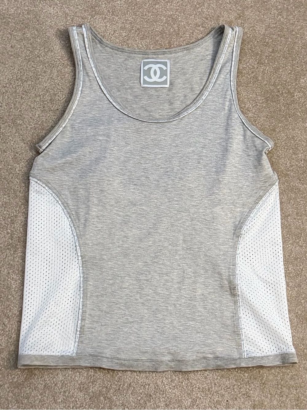CHANEL 04P Grey Sport Line Tank